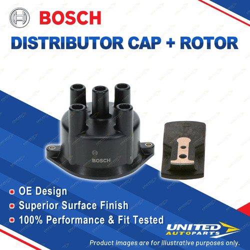 Bosch Distributor Cap + Rotor for Nissan Vanette C22 KPC22 VPJC22 1.5L A15 I4 8V