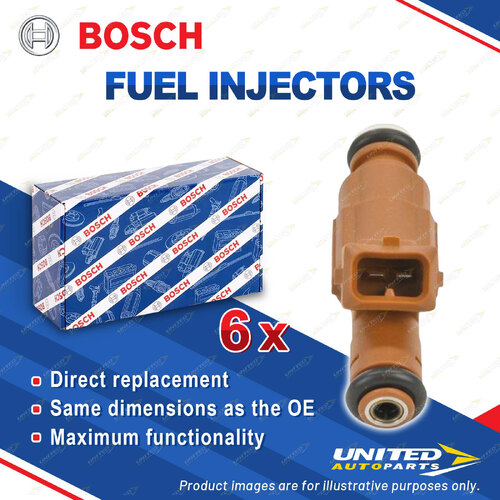 6 x Bosch Fuel Injectors for Volvo S80 184 XC90 275 2.8L 2.9L 3.0L 1998-2006