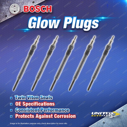 5 x Bosch Glow Plugs for Jeep Grand Cherokee WG 2.7L ENF I5 2003-2005