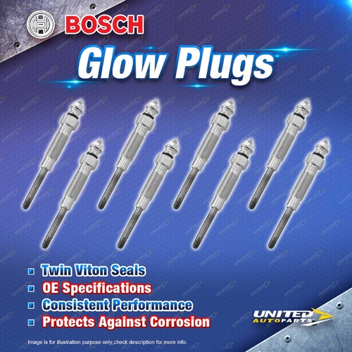 8 x Bosch Glow Plugs for Toyota Hilux LN40R 2.2L I4 8V Utility 79-83