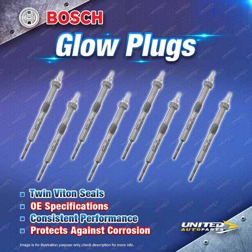 8 x Bosch Glow Plugs for GMC Sierra SLE SLT 150 2500 3500 6.6L V8 32V 06-16
