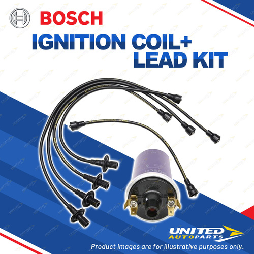 Bosch Ignition Coil+Lead Kit for Volkswagen Beetle MK 1 1.3L 1.6L I4 8V 66-76