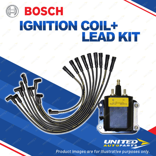 Bosch Ignition Coil+Lead Kit for Holden Commodore VL 5.0L 304 V8 180KW 86-88