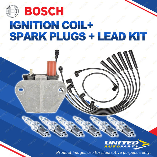 Bosch 6 Spark Plug Coil Lead Kit for Mercedes Benz 190E W201 300SE W126 I6