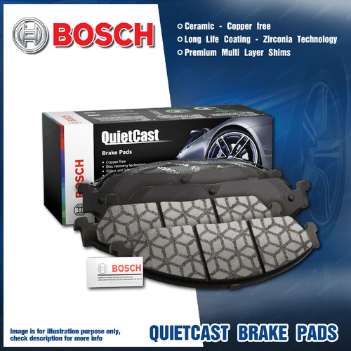 4x Front Bosch QuietCast Brake Pads for Toyota Hilux GUN126 Land Cruiser GDJ150R