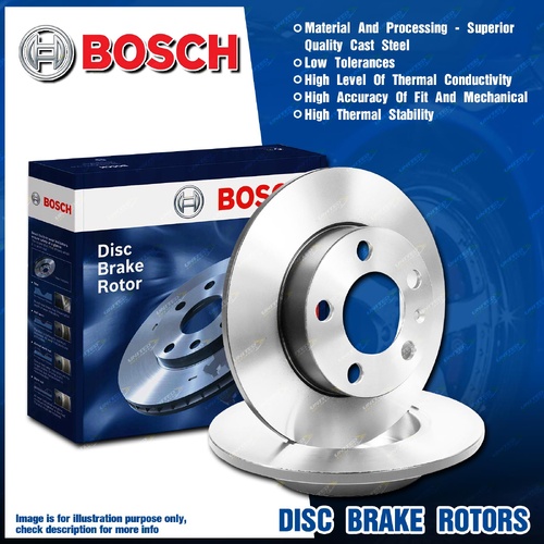 2x Rear Bosch Disc Brake Rotors for Mercedes Benz A200 A250 V177 W177 B180 W247