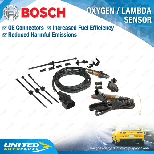 2 x Bosch Oxygen Lambda Sensors Pre & Post for Audi Q7 4L 4.2L BAR V8 32v DOHC
