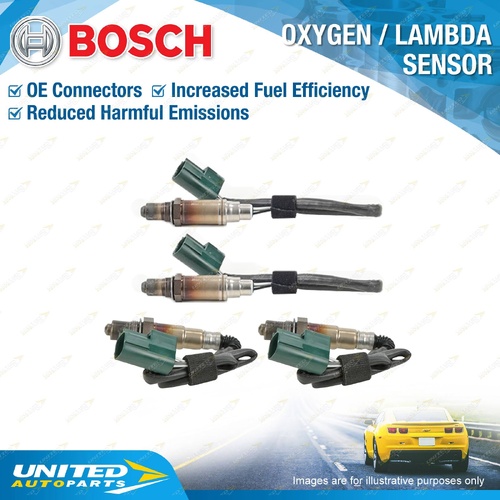 4 x Bosch Oxygen Lambda Sensors Pre & Post for Nissan Maxima J31 BBUJ31 3.5L V6