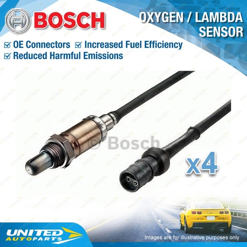 4 x Bosch Oxygen Lambda Sensors Pre & Post for Ford Explorer UT UX UZ 4.0L V6
