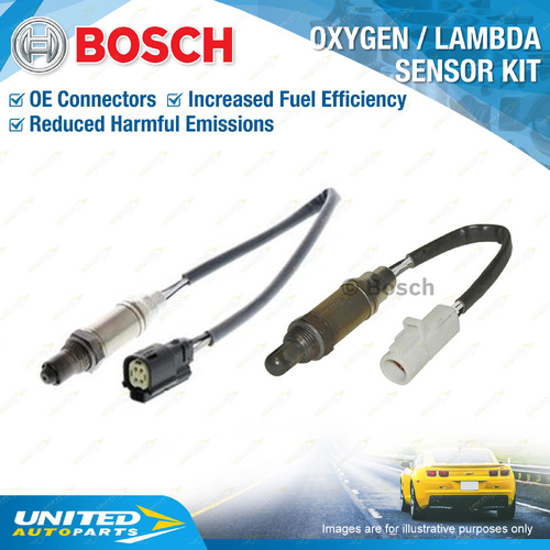 2 x Bosch Oxygen Lambda Sensors Pre & Post for Ford Falcon FG X 5.0L BOSS 345 V8