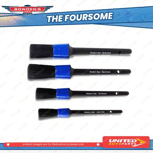 Bowden's Own Foursome Detailing Brush Set Quality Plastic Construction