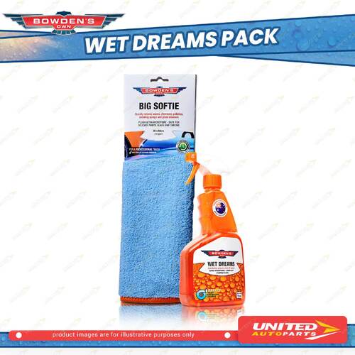 Bowden's Own Wet Dreams Pack Rinse Off Protective Sealant & the Big Softie Cloth