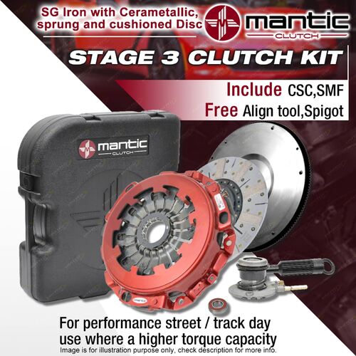 Mantic STAGE 3 Sprung Cushioned Clutch Kit & CSC+SMF for Chevrolet Corvette C7