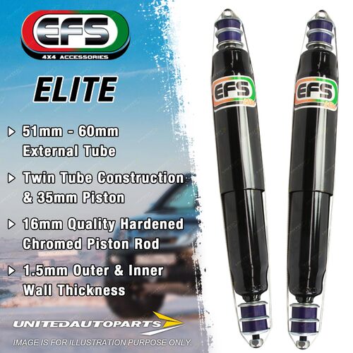 Pair Rear EFS Elite 4WD Shocks 50mm Lift for LANDCRUISER HZJ 78 Series 1999-2006