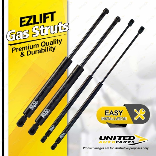 4 Pcs Bonnet + Hard Lid Gas Struts fits Ford Ranger PX1 PX2 PX3 2WD 4WD 11-22