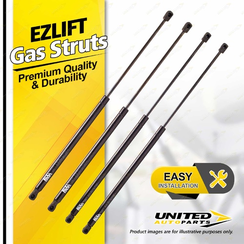 4 x Bonnet + Hatch Gas Lift Struts fits Volkswagen New Beetle Type 9C No Spoiler