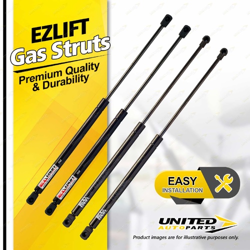 4 Pcs Bonnet + Hatch Gas Lift Struts fits Volkswagen Polo 9N Hatchback 2002-2008