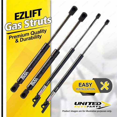 4 Pcs Bonnet + Lift Gas Strut Lift Springs fits Jeep Cherokee XJ 8/1997-11/2001