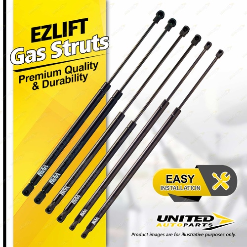 6 Pcs Bonnet+Lift+Glass Gas Struts fits Jeep Grand Cherokee WK No Power Liftgate
