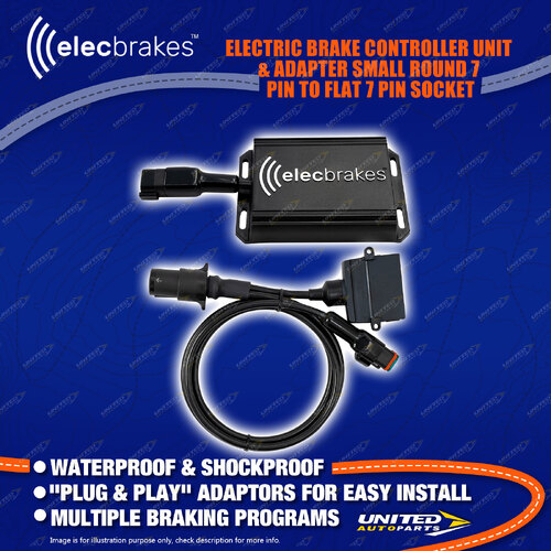 Elecbrakes Electric Brake Controller + Adaptor Bundle A7SR-7 socket