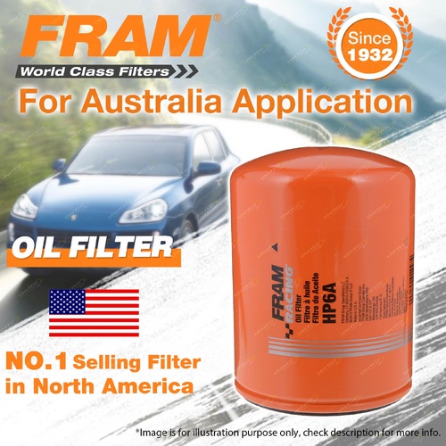 Fram Racing Oil Filter HP6A NASCAR Only Use with HPK6 HPK600 HPK6000 Filter Head