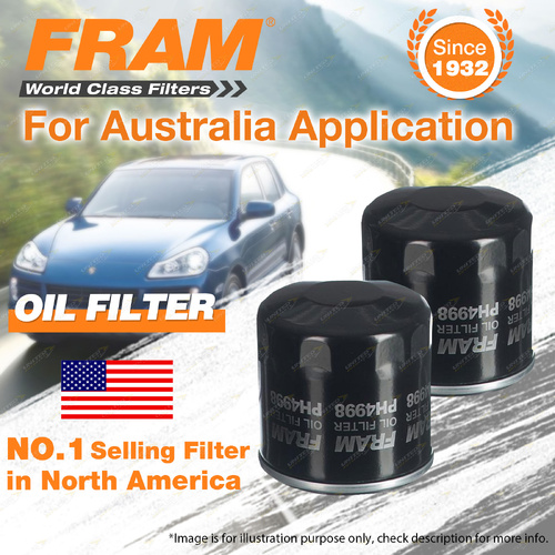 2 x Fram Oil Filters for Mazda FAMILIA BF BG BH BJ BV BW 1.3 - 2.0L Refer Z436