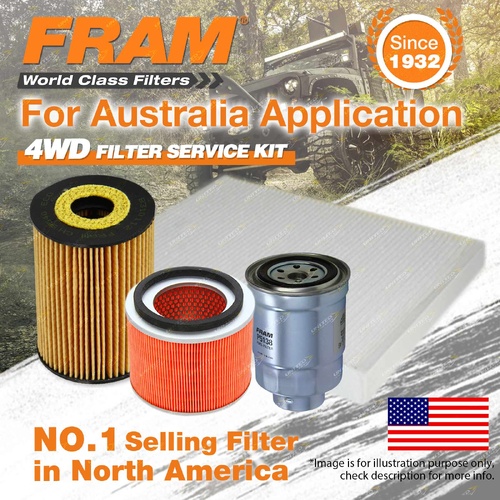 Fram 4WD Oil Air Fuel Cabin Filter Service Kit for Nissan Patrol GU 3.0