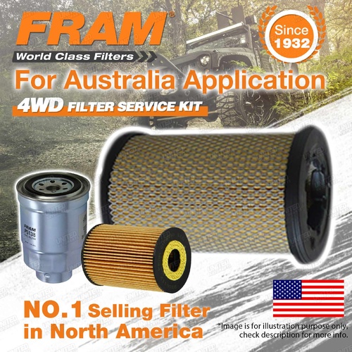 Fram 4WD Filter Service Kit for Nissan Navara D22 ZD30 Refer RSK11