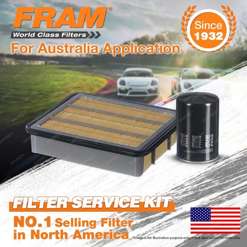 Fram Oil Air Filter Kit for Mazda B2500 Bravo UFY0W 4cyl 2.5L Turbo Diesel Panel