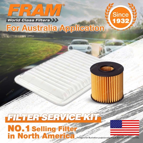 Fram Oil Air Filter for Toyota Camry ASV50R 4cyl 2.5L Petrol 2AR-FE 12/2011-On