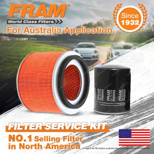 Fram Oil Air Filter Kit for Nissan Patrol GU 6cyl 2.8L RD28QT 01/1998-2000