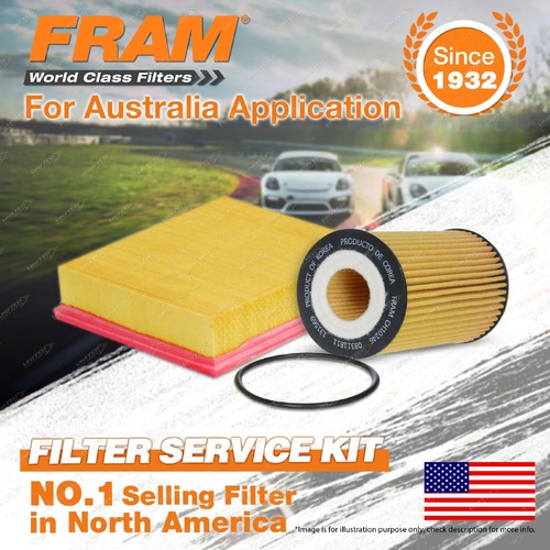 Fram Oil Air Filter Service Kit for Holden Cruze JG JH 4cyl 1.8L Petrol F18D4