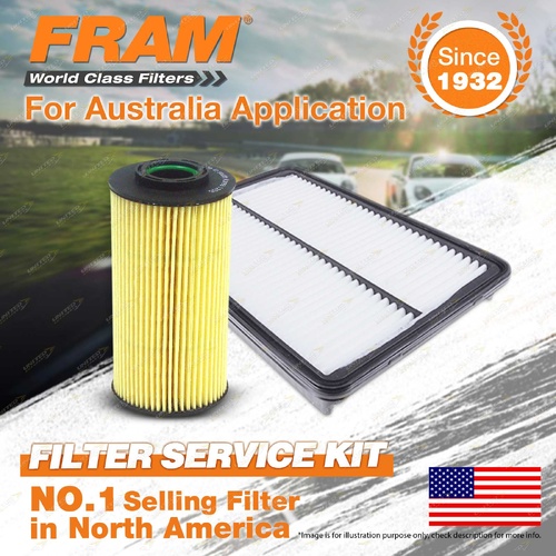 Fram Oil Air Filter Kit for Hyundai Santa Fe DM 4cyl 2.2L D4HB 09/2012-On