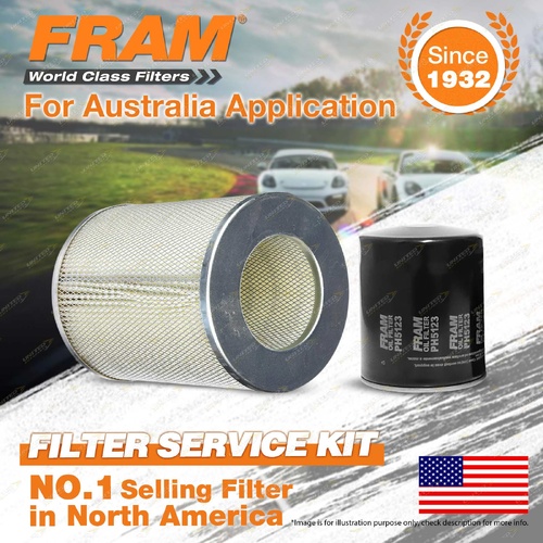 Fram Oil Air Filter Kit for Toyota Bundera LJ70 SWB 4cyl 2.4L 2LT 01/1990-1991