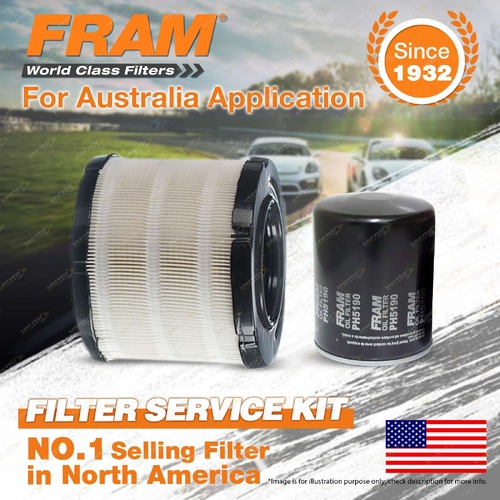 Fram Oil Air Filter for Holden Rodeo RA TFR6 TFS6 R9 4cyl 3L 4JH1-TC 2002-2003