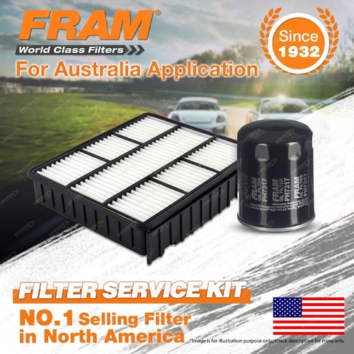 Fram Oil Air Filter Kit for Mitsubishi Magna TE TF 4cyl 2.4L Petrol 4G64-S4