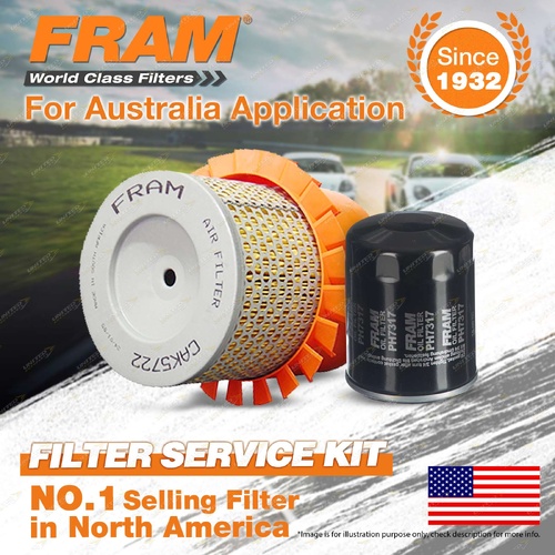 Fram Oil Air Filter for Mitsubishi Starwagon SJ Satelli WA 4cyl 2L 4G63 4G63B