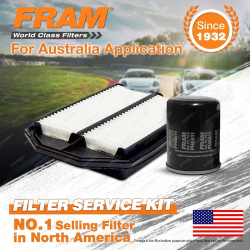 Fram Oil Air Filter Kit for Honda Crv RE 4cyl 2.4L Petrol K24Z1 02/2007-09/2012