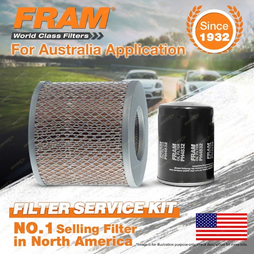 Fram Oil Air Filter for Toyota Dyna 100 YH81 YH81R 4cyl 1.8L Petrol 1985-1995