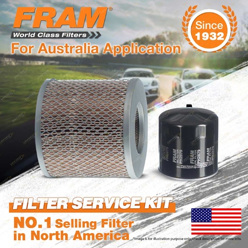 Fram Oil Air Filter Service Kit for Toyota Dyna 200 YU62 4cyl 2.2L Petrol 4YC 4Y