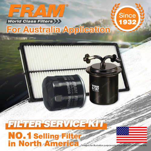 Fram Oil Air Fuel Filter Service Kit for Subaru Impreza GDE GGE 4WD Forester SG9