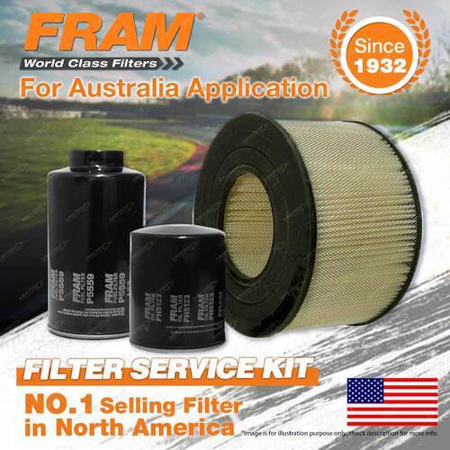 Fram Oil Air Fuel Filter Service Kit for Toyota Landcruiser HDJ80R 01/1991-1998