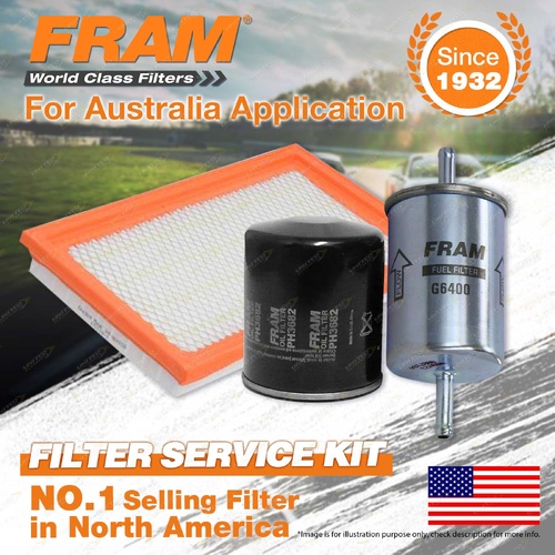 Fram Oil Air Fuel Filter Service Kit for Nissan Stagea C34 10/1996-08/1998