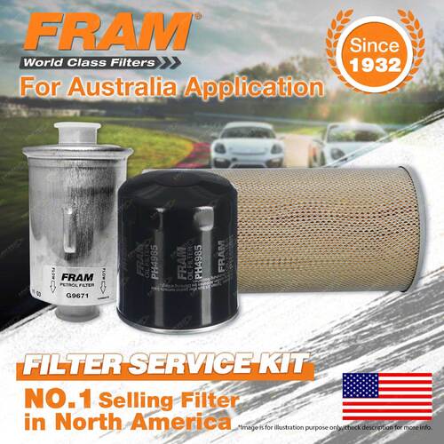 Fram Oil Air Fuel Filter Service Kit for Toyota Hiace RZH103 113 125 SWB LWB Sbv