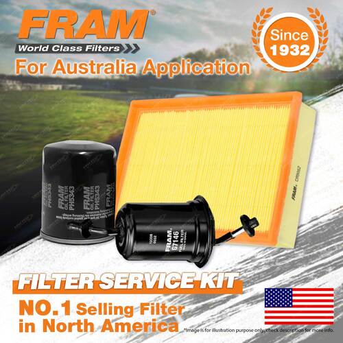 Fram Oil Air Fuel Filter Service Kit for Ford Econovan JH FE-E F8 Maxi JH FE