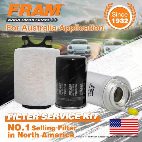 Fram Oil Air Fuel Filter Service Kit for Audi A3 8P 1.6i 4cyl 1.6L Petrol 04-05