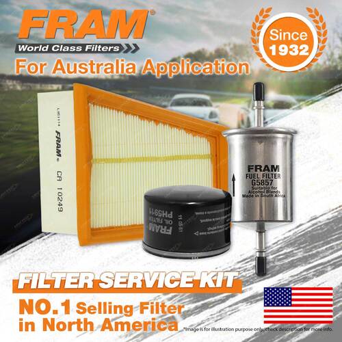 Fram Oil Air Fuel Filter Service Kit for Renault Scenic F4R741 F4R744 K4M700 701