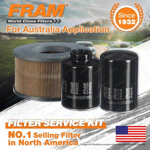 Fram Oil Air Fuel Filter Service Kit for Toyota Hilux LN147 LN172 5L
