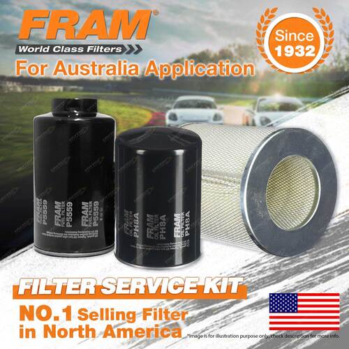 Fram Oil Air Fuel Filter Service Kit for Toyota Hiace LH50 SWB LH60 LH70 LWB