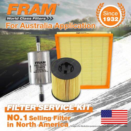 Fram Oil Air Fuel Filter Service Kit for Holden Astra TS II 09/1999-2001